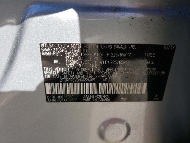 2017 TOYOTA RAV4 XLE 2T3RFREV3HW659485