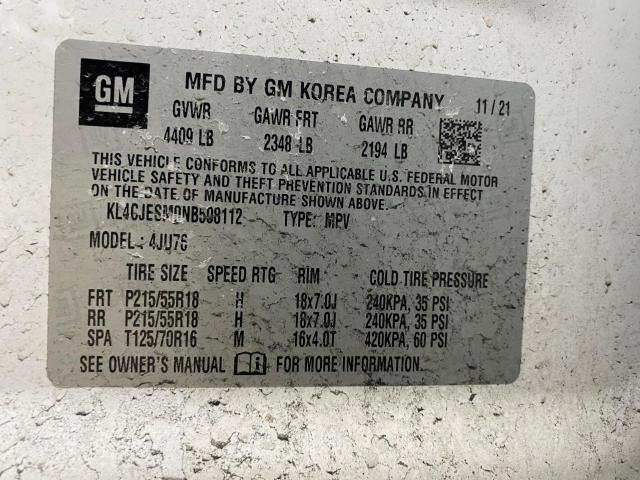 2022 BUICK ENCORE PRE - KL4CJESM0NB508112