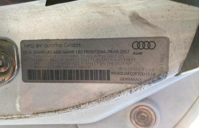 2015 AUDI R8 4.2 QUA WUASUAFG2F7001516