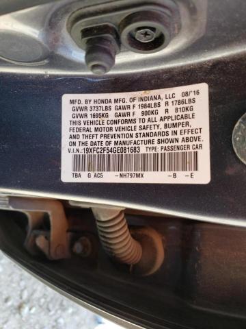 2016 HONDA CIVIC LX 19XFC2F54GE081683