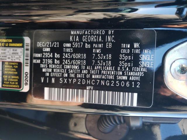 5XYP2DHC7NG250612 KIA Telluride Lx