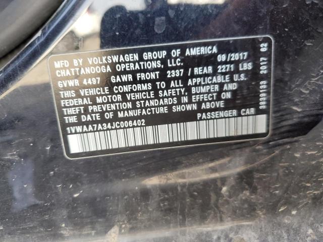2018 VOLKSWAGEN PASSAT S 1VWAA7A34JC006402