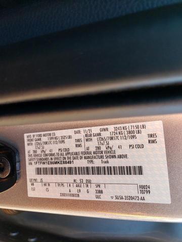 2021 FORD F150 SUPER 1FTFW1E86MKE88491