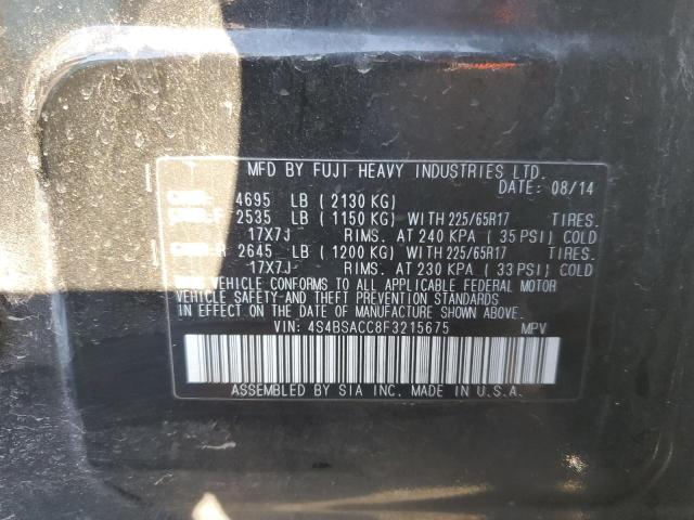 4S4BSACC8F3215675 Subaru Outback 2.5i Premium