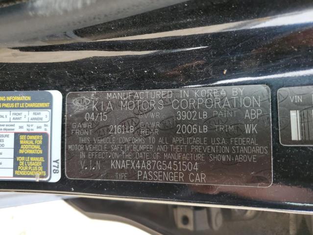 2016 KIA FORTE EX KNAFX4A87G5451504