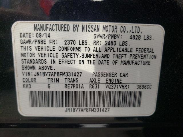 2015 INFINITI Q50 BASE JN1BV7AP8FM331427