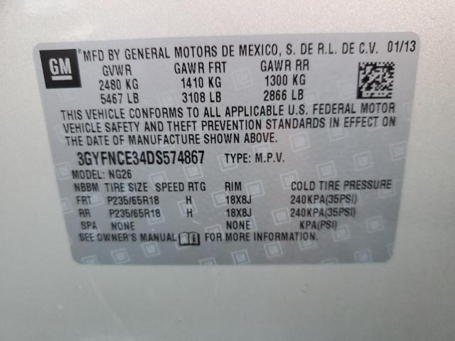 3GYFNCE34DS574867 Cadillac Srx Luxury Collection