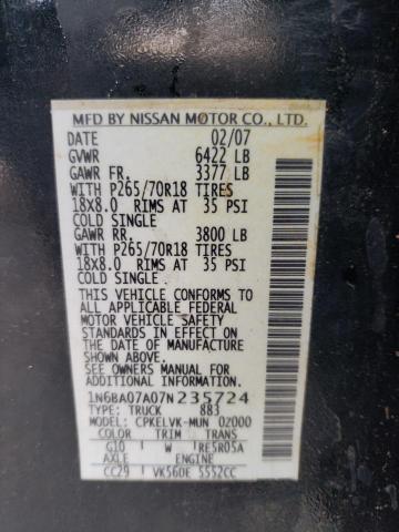 1N6BA07A07N235724 Nissan Titan