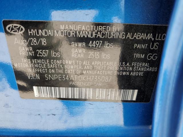 2019 HYUNDAI SONATA LIM - 5NPE34AF0KH735087