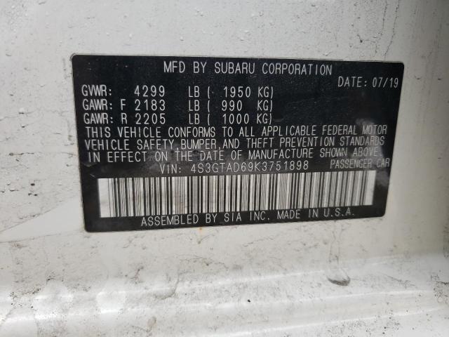 2019 SUBARU IMPREZA PR 4S3GTAD69K3751898