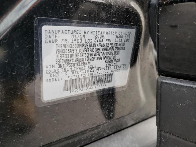 2019 NISSAN KICKS S 3N1CP5CU1KL495774