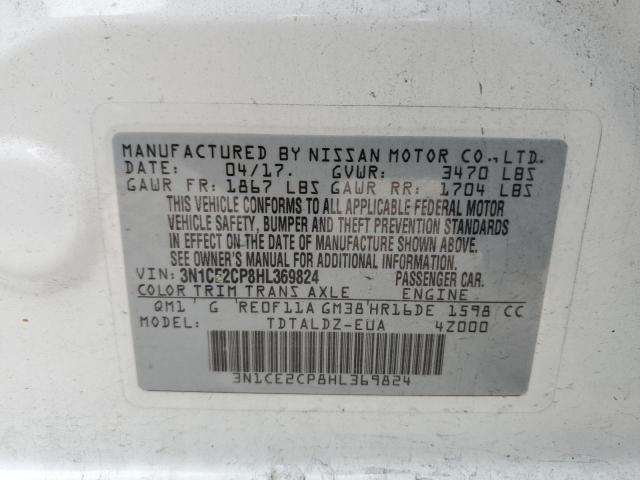 2017 NISSAN VERSA NOTE 3N1CE2CP8HL369824