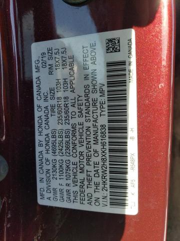 2019 HONDA CR-V EXL 2HKRW2H8XKH616838