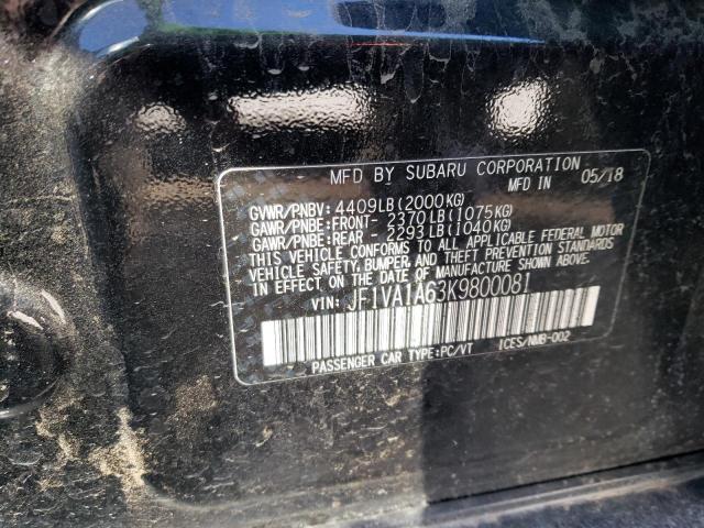 2019 SUBARU WRX - JF1VA1A63K9800081