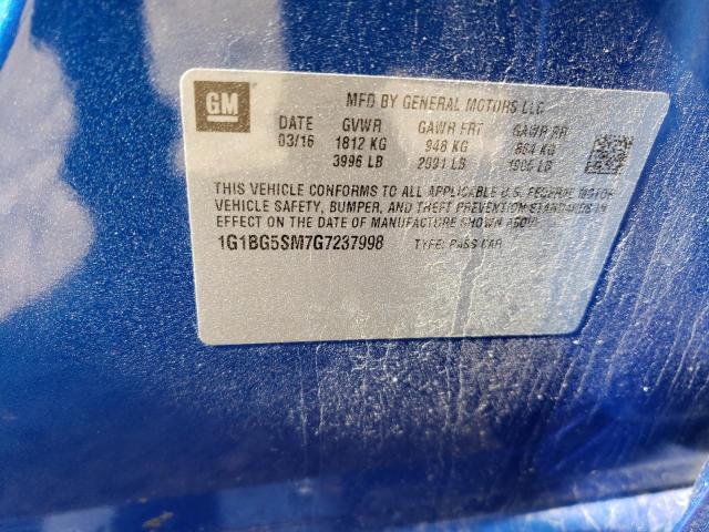 2016 CHEVROLET CRUZE PREM - 1G1BG5SM7G7237998