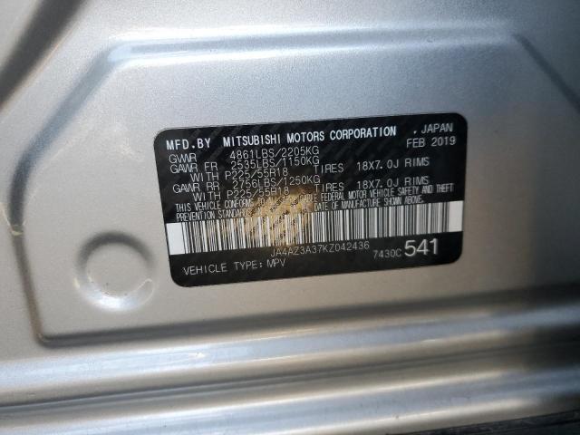 2019 MITSUBISHI OUTLANDER JA4AZ3A37KZ042436
