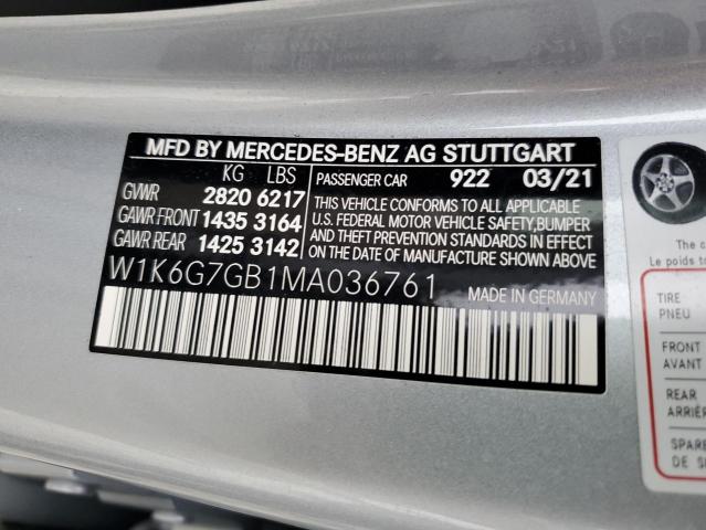 2021 MERCEDES-BENZ S 580 4MAT - W1K6G7GB1MA036761