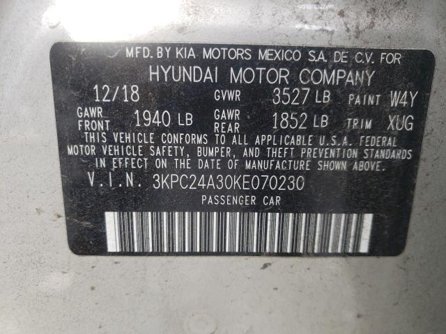 2019 HYUNDAI ACCENT SE 3KPC24A30KE070230