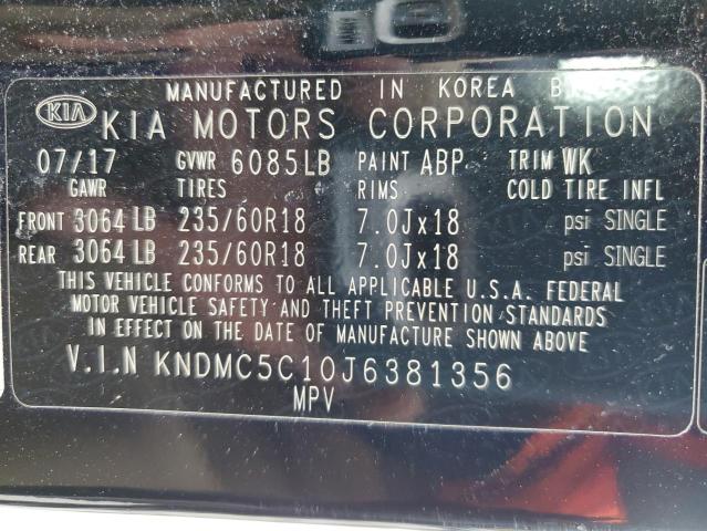 KNDMC5C10J6381356 KIA SEDONA EX