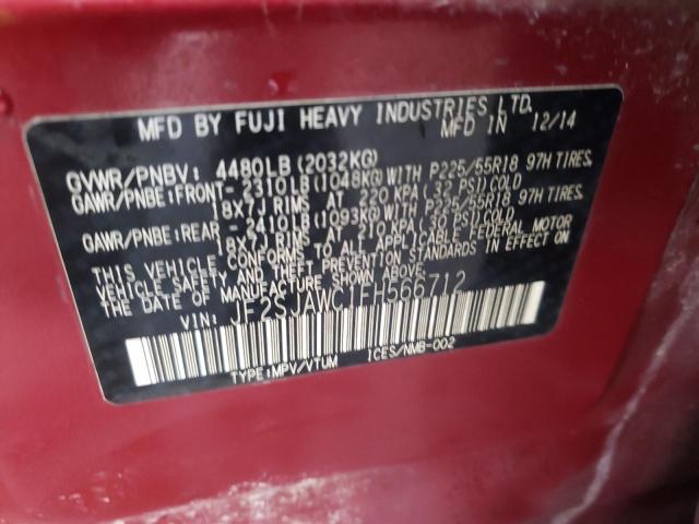 2015 SUBARU FORESTER 2 - JF2SJAWC1FH566712