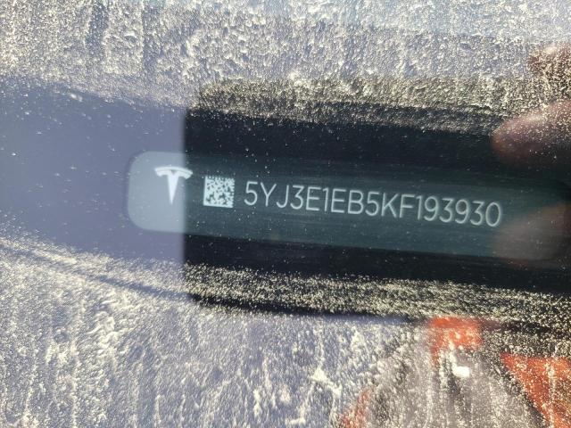 2019 TESLA MODEL 3 5YJ3E1EB5KF193930