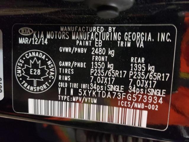 2015 KIA SORENTO LX 5XYKTDA73FG573934