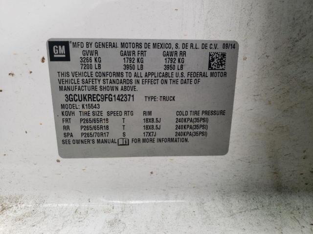 2015 CHEVROLET silverado 3GCUKREC9FG142371