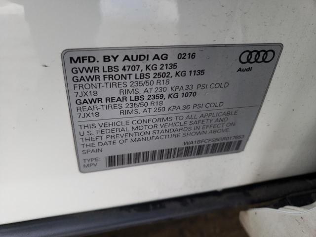 2016 AUDI Q3 PREMIUM - WA1BFCFS5GR017653
