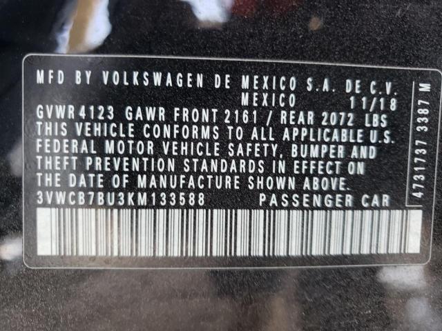 2019 VOLKSWAGEN JETTA S 3VWCB7BU3KM133588