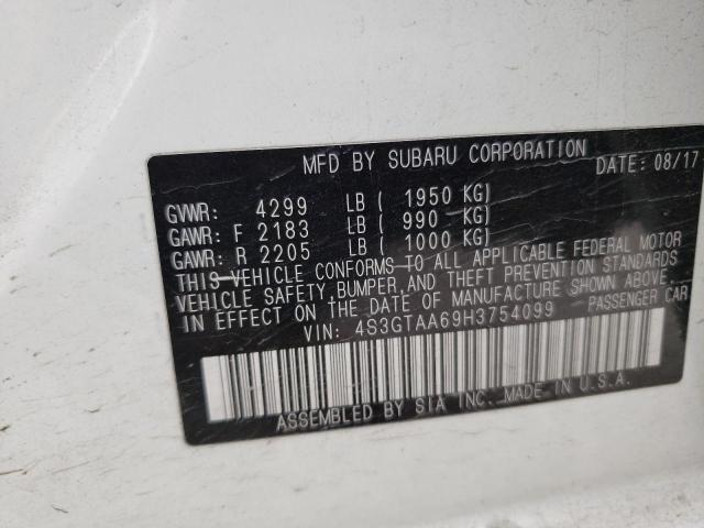2017 SUBARU IMPREZA 4S3GTAA69H3754099