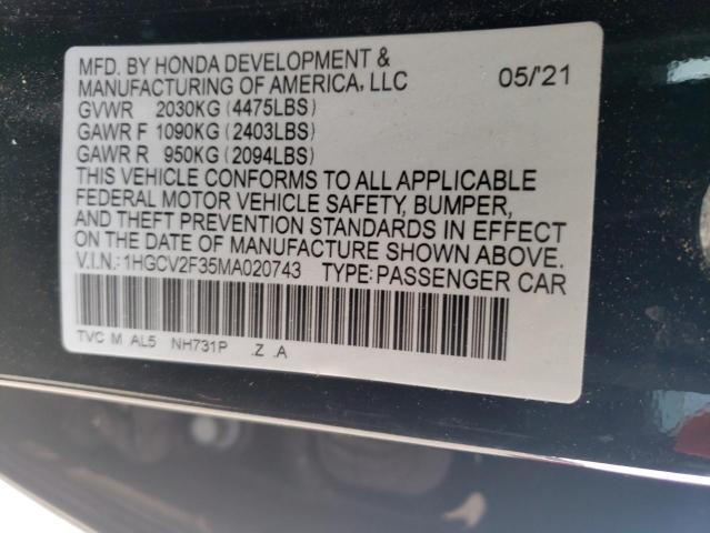 2021 HONDA ACCORD SPO 1HGCV2F35MA020743