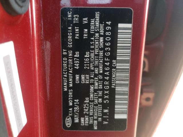2015 KIA OPTIMA SX 5XXGR4A64FG360894