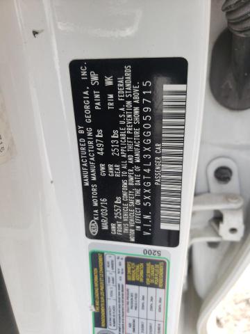 2016 KIA OPTIMA LX 5XXGT4L3XGG059715