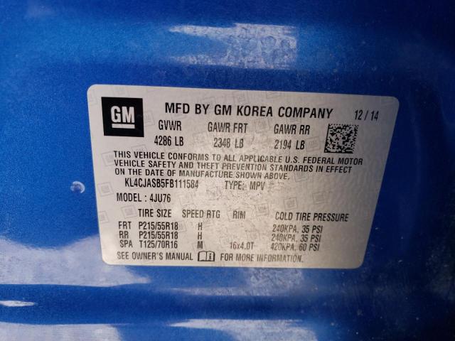 KL4CJASB5FB111584 Buick Encore
