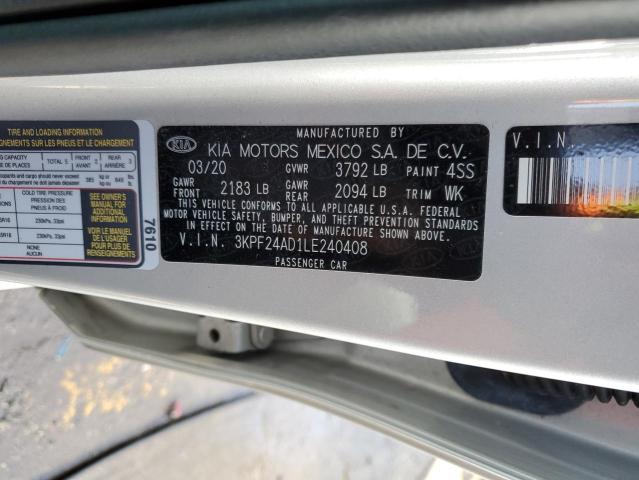 2020 KIA FORTE FE 3KPF24AD1LE240408