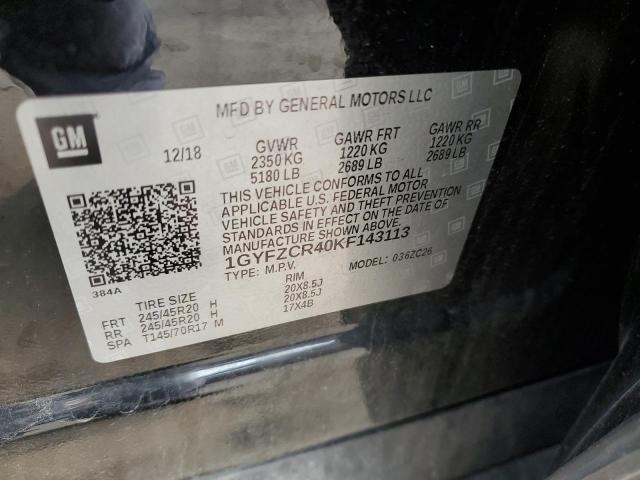 2019 CADILLAC XT4 PREMIU 1GYFZCR40KF143113