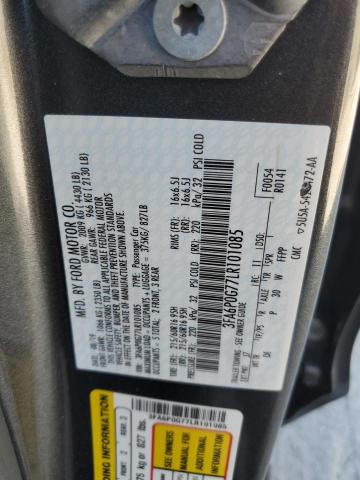 2020 FORD FUSION S 3FA6P0G77LR101085