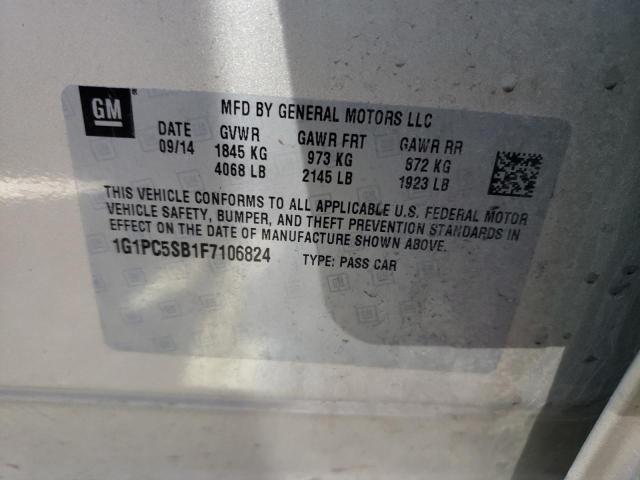 2015 CHEVROLET CRUZE LT - 1G1PC5SB1F7106824