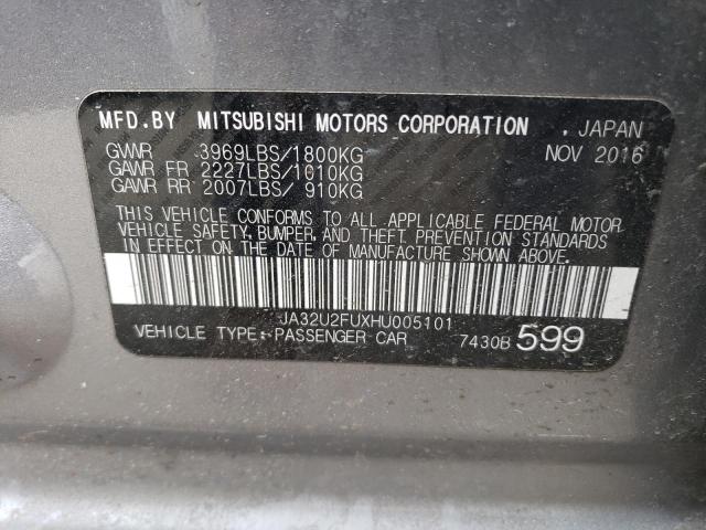 2017 MITSUBISHI LANCER ES JA32U2FUXHU005101