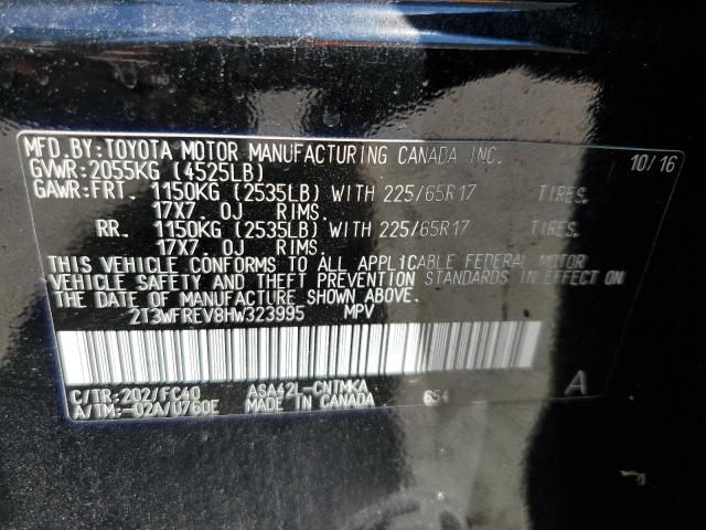2017 TOYOTA RAV4 XLE 2T3WFREV8HW323995