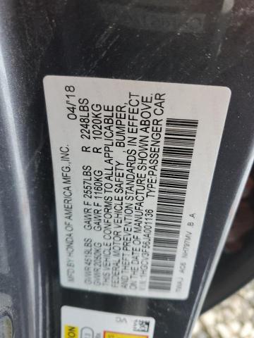2018 HONDA ACCORD HYB - 1HGCV3F56JA001136
