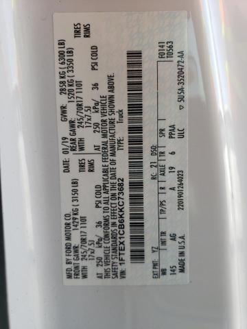 1FTEX1CB6KKC73682 Ford F150 Super Cab