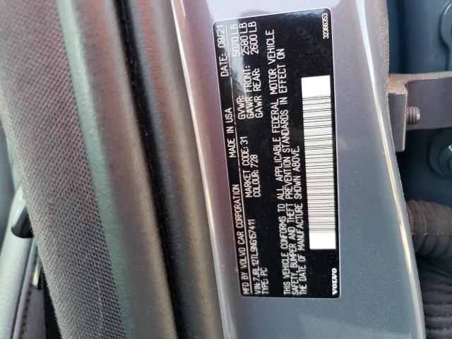 2022 VOLVO S60 B5 INS 7JRL12TL9NG157411