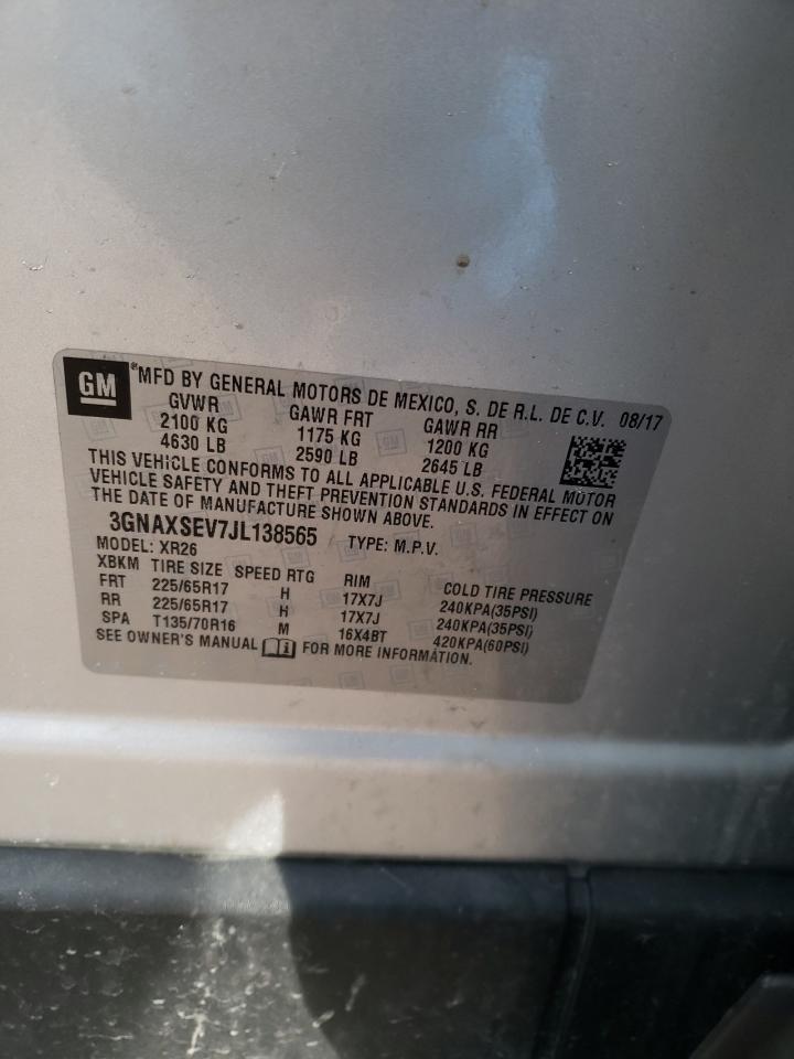 3GNAXSEV7JL138565 CHEVROLET EQUINOX 2018