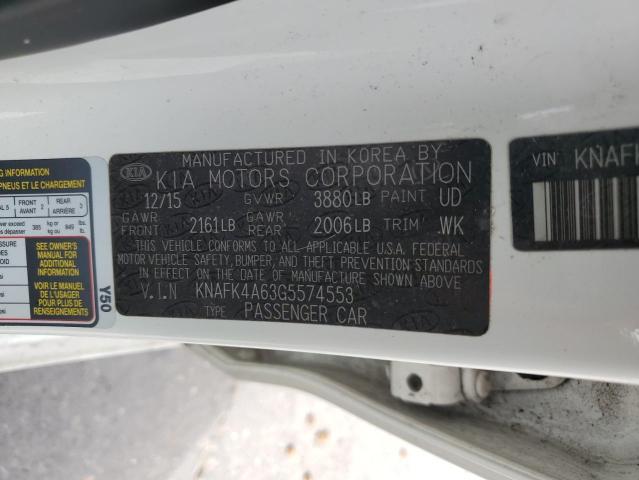 2016 KIA FORTE LX KNAFK4A63G5574553