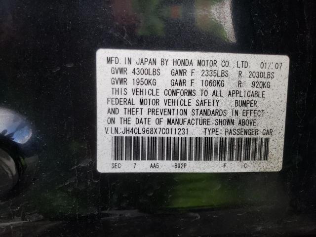JH4CL968X7C011231 Acura TSX
