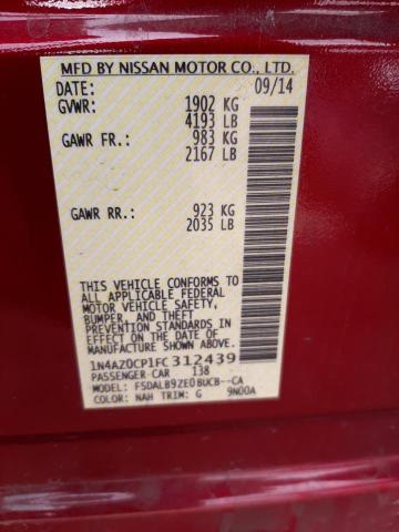 2015 NISSAN LEAF S 1N4AZ0CP1FC312439