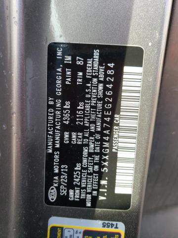 5XXGM4A74EG264284 KIA Optima Lx
