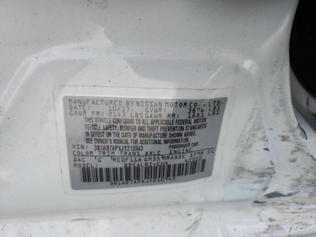 2018 NISSAN SENTRA S 3N1AB7APXJY210943