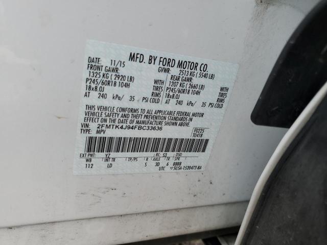 2015 FORD EDGE SEL 2FMTK4J94FBC33636